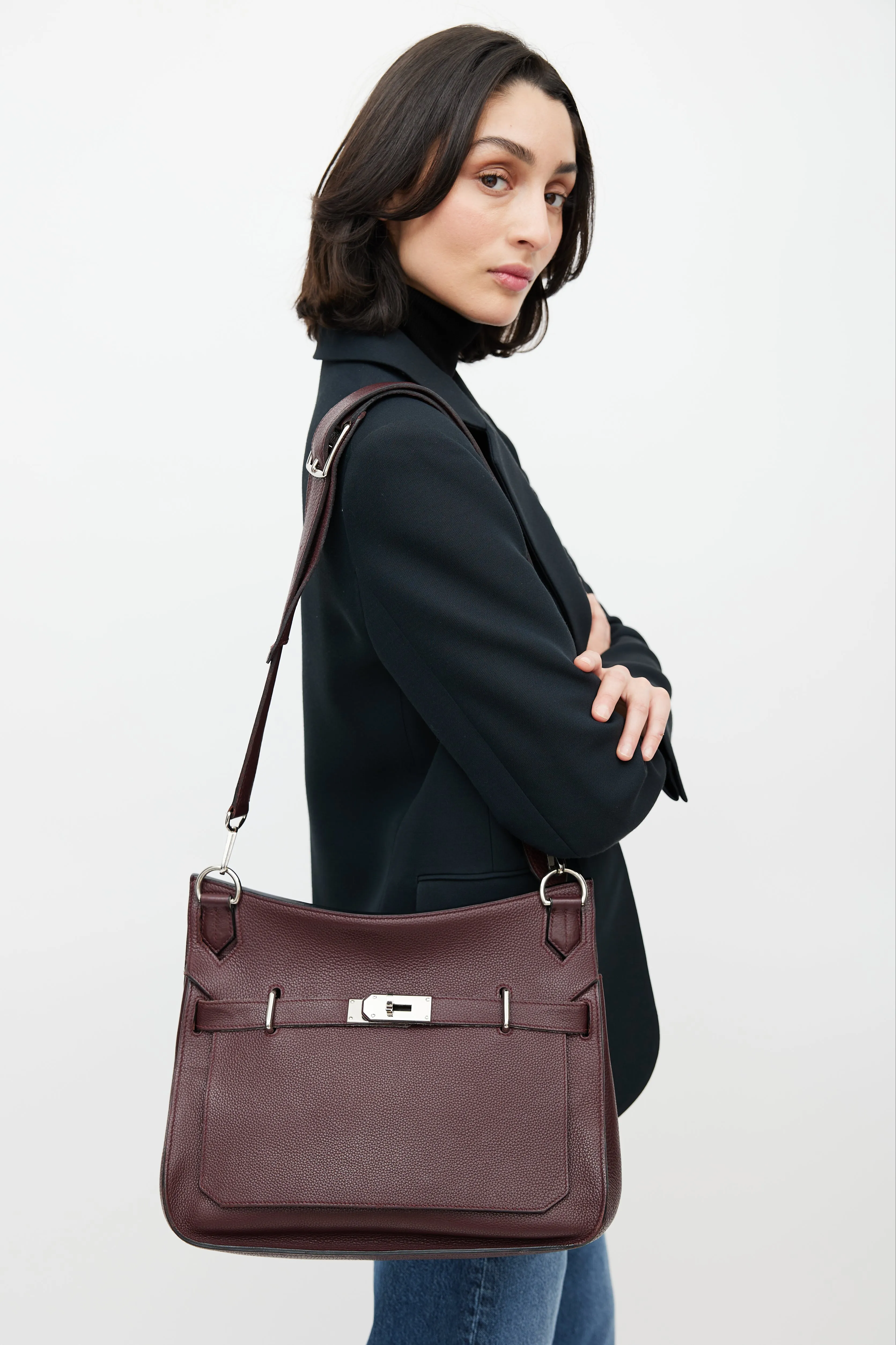 2008 Prune Togo Jypsiere 34 Crossbody Bag