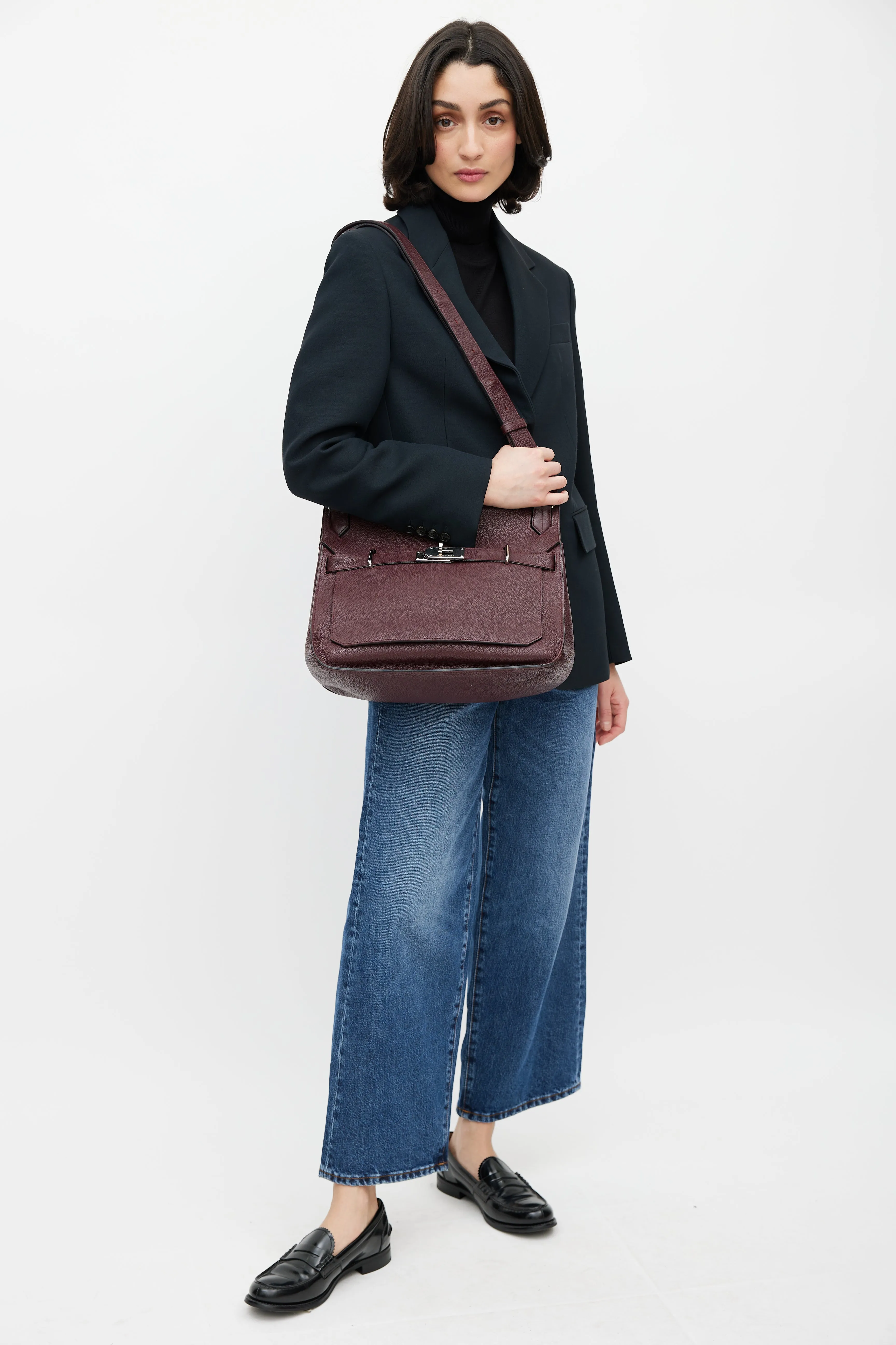 2008 Prune Togo Jypsiere 34 Crossbody Bag