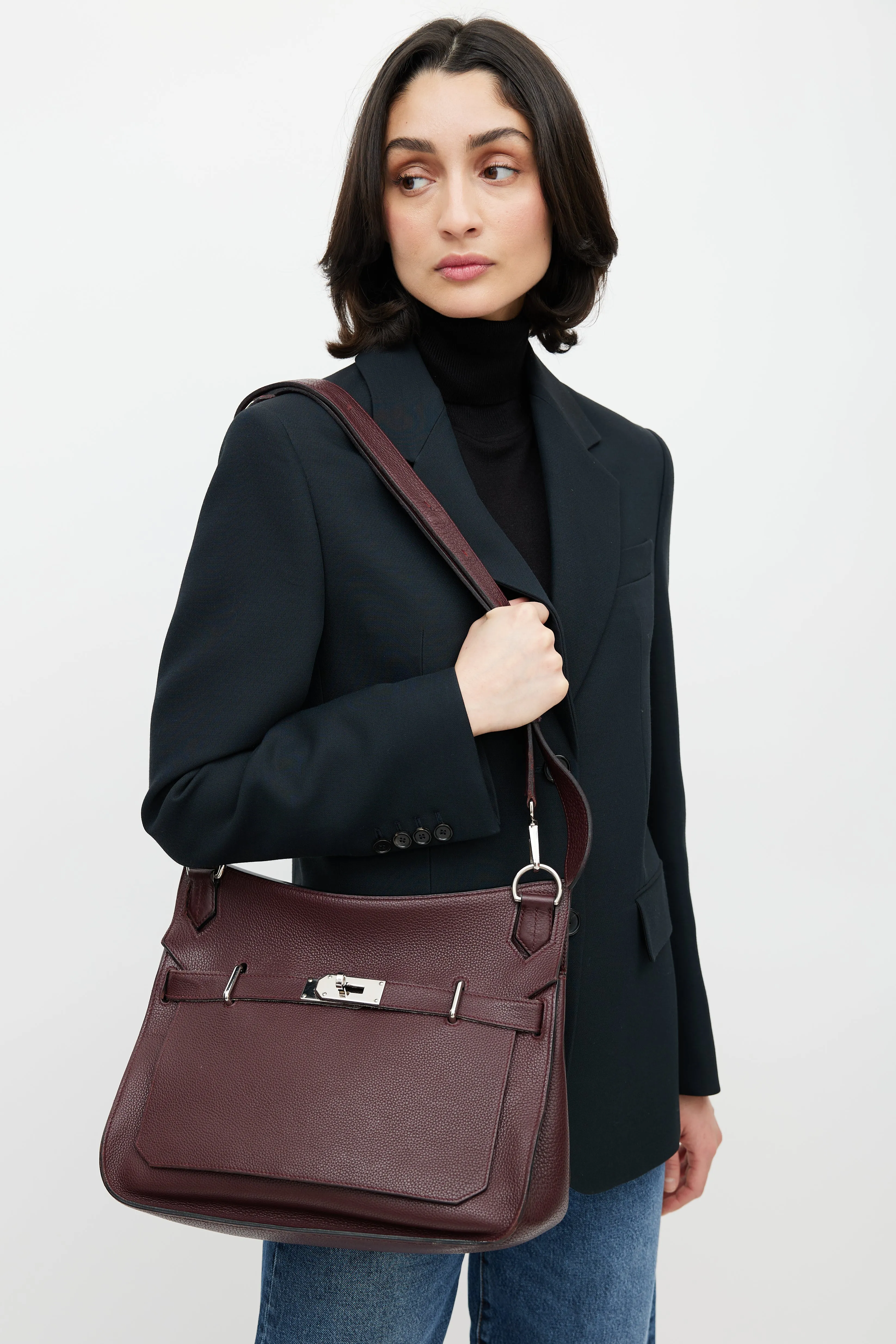 2008 Prune Togo Jypsiere 34 Crossbody Bag
