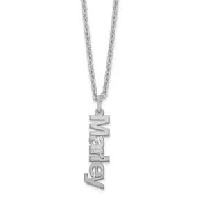 Brushed Name Pendants Necklaces
