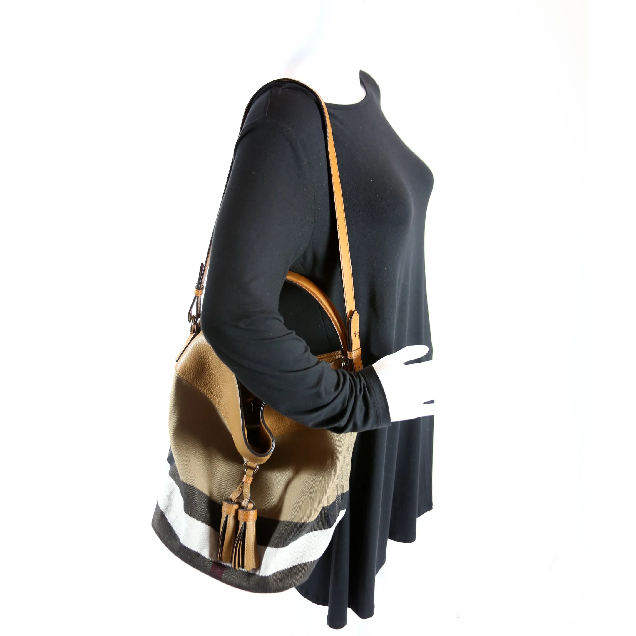 Canvas Mega Check Ashby Hobo Medium