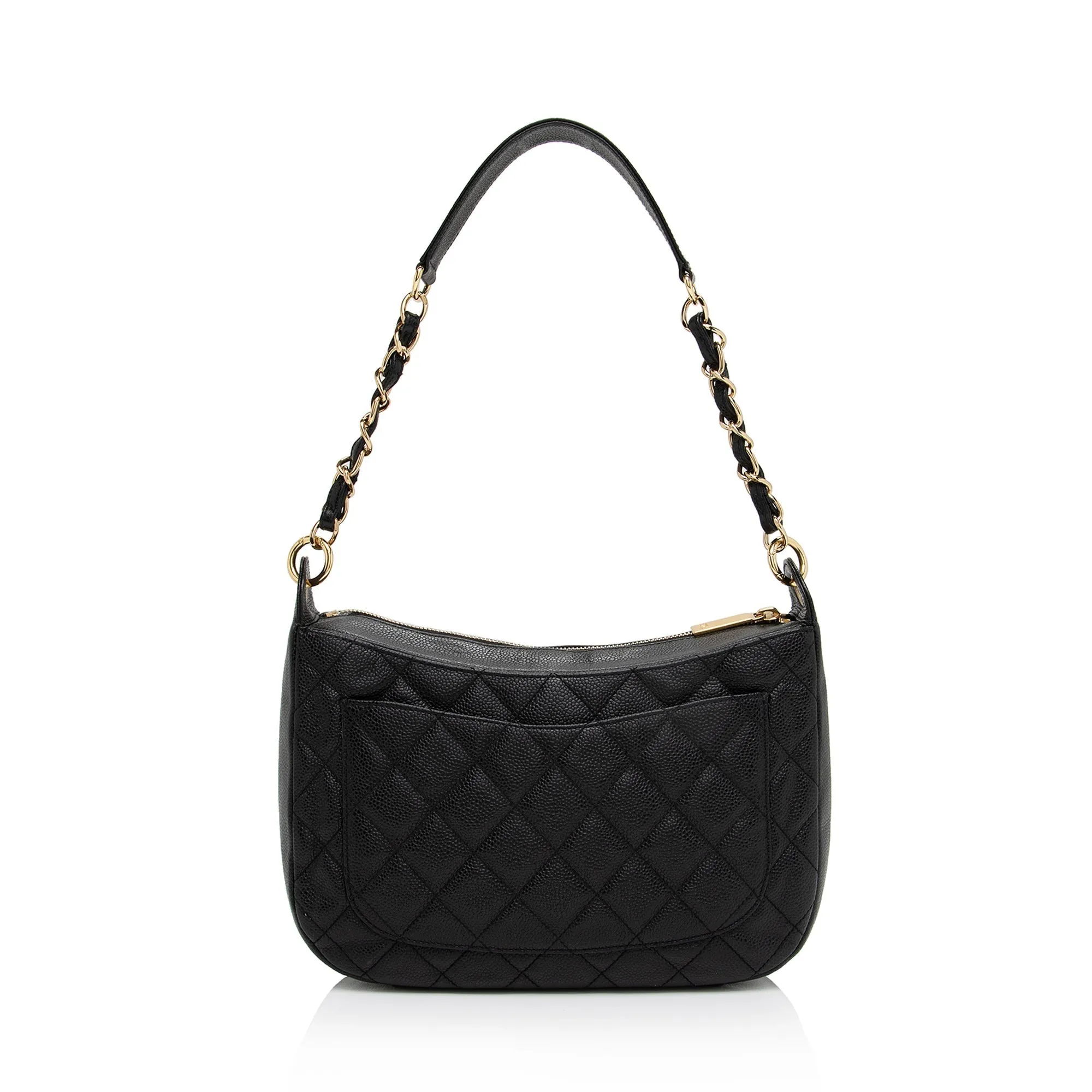 Chanel Caviar Leather Timeless CC Hobo (SHF-fu7h3a)