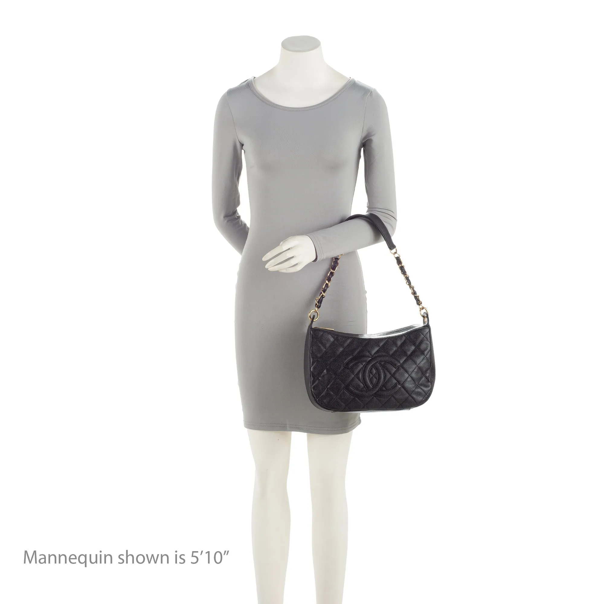 Chanel Caviar Leather Timeless CC Hobo (SHF-fu7h3a)