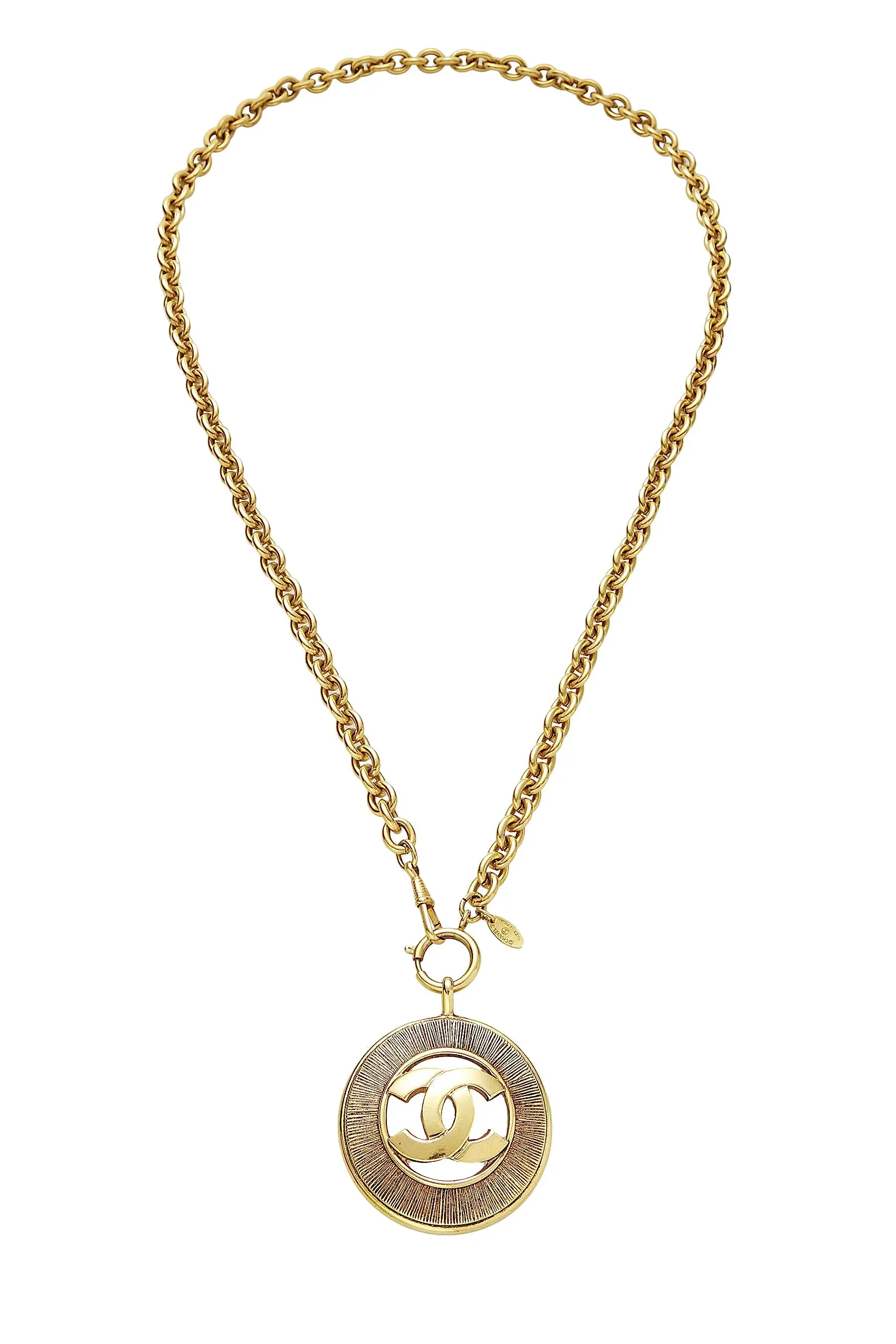 Chanel,  Gold 'CC' Sunburst Necklace Large, Gold