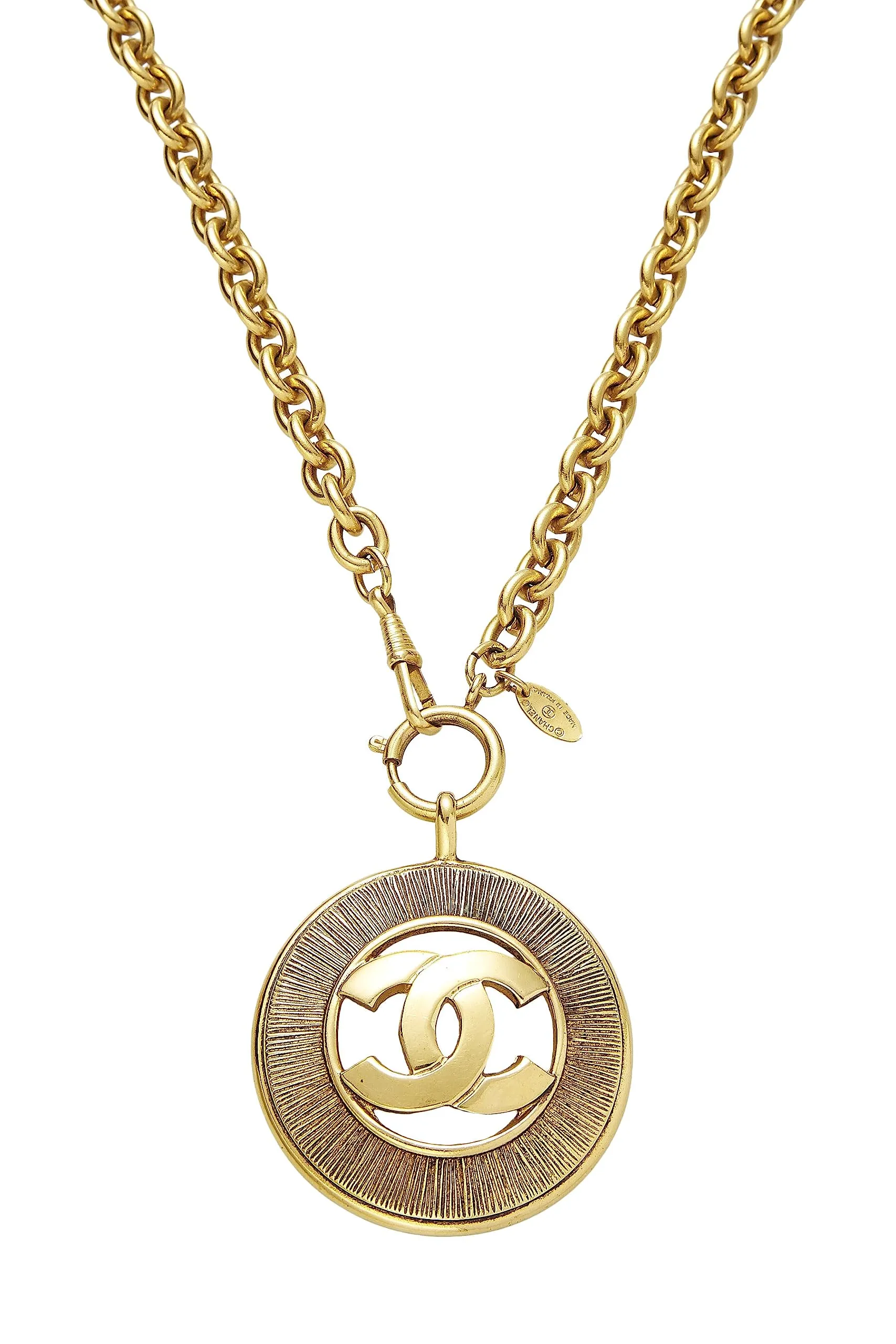 Chanel,  Gold 'CC' Sunburst Necklace Large, Gold