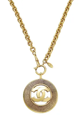 Chanel,  Gold 'CC' Sunburst Necklace Large, Gold