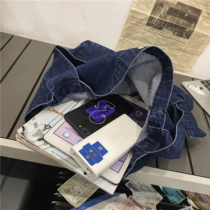 Denim crossbody bag