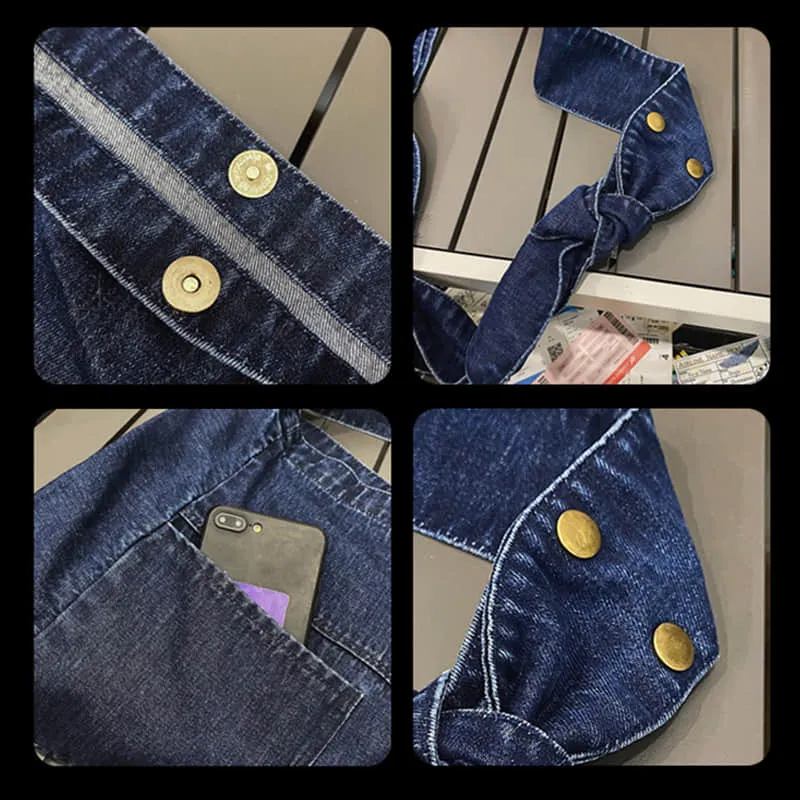 Denim crossbody bag