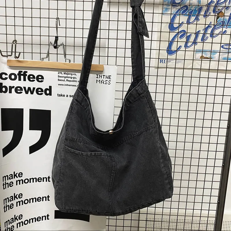 Denim crossbody bag