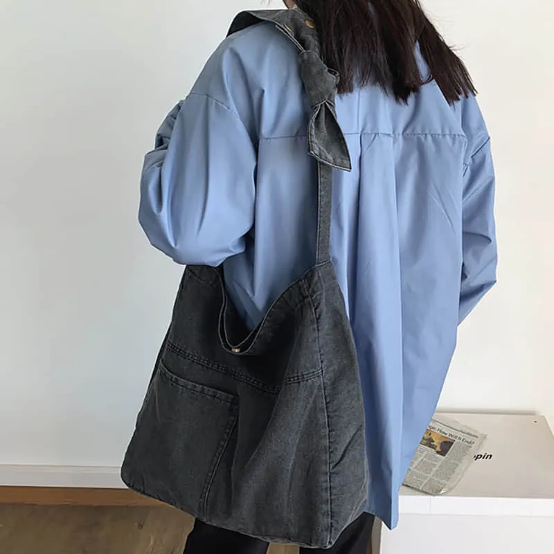 Denim crossbody bag