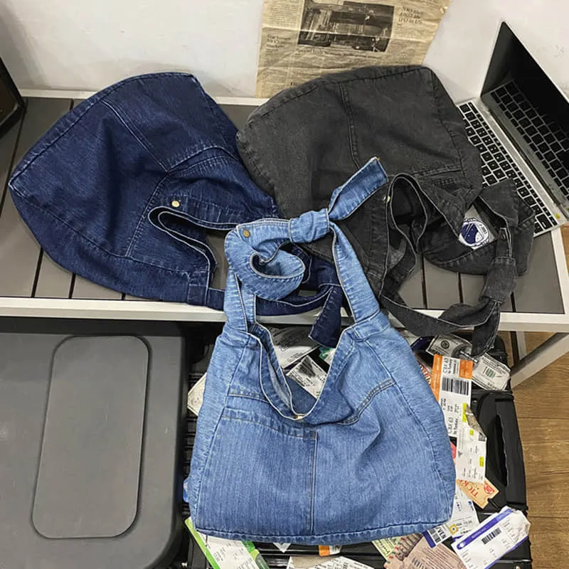 Denim crossbody bag