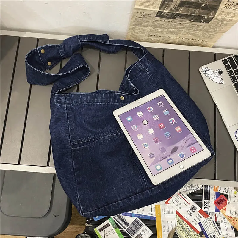 Denim crossbody bag