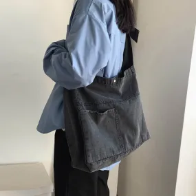 Denim crossbody bag