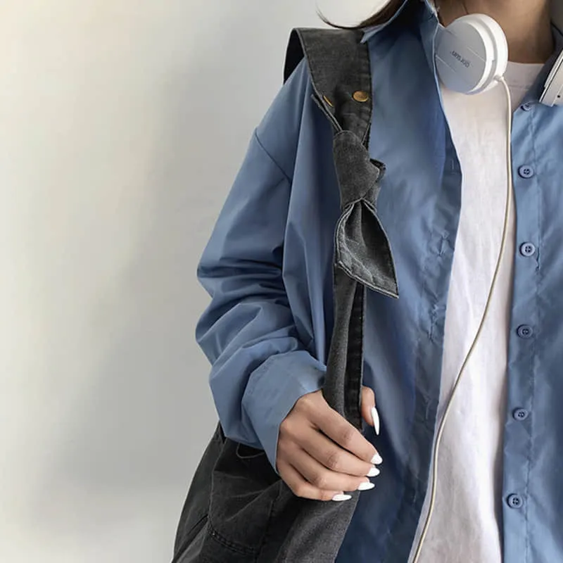 Denim crossbody bag