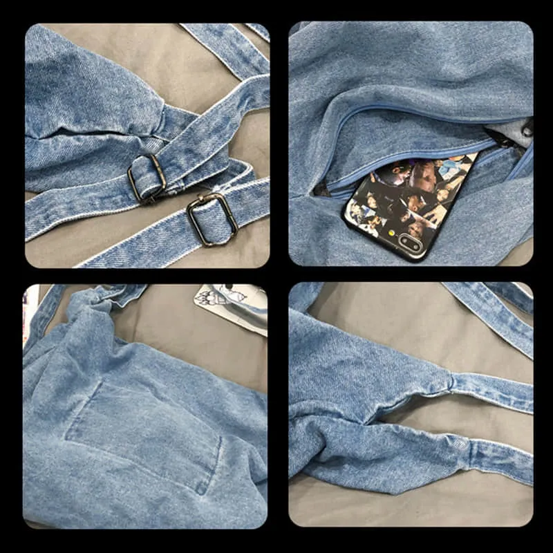 Denim crossbody bag