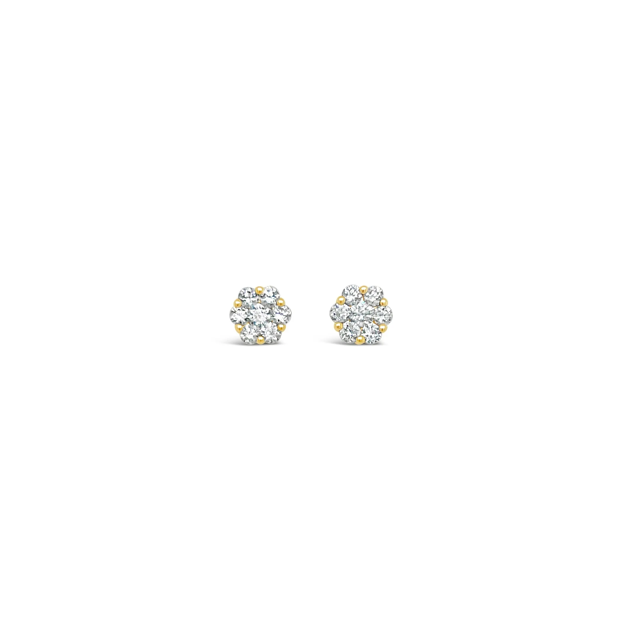 Diamond Cluster Studs - 0.75CTW