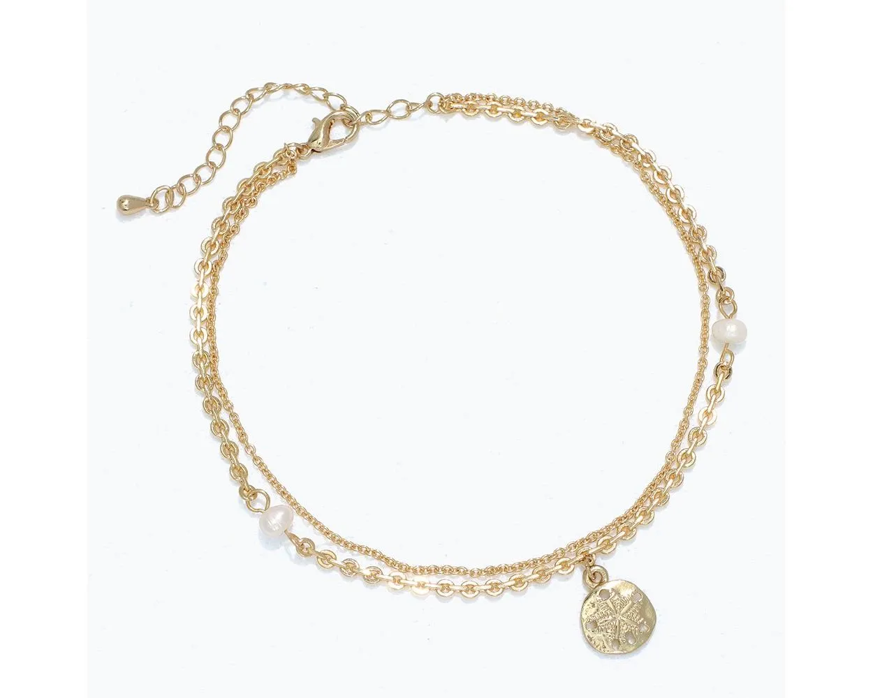 Gold Sand Dollar Anklet