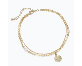 Gold Sand Dollar Anklet