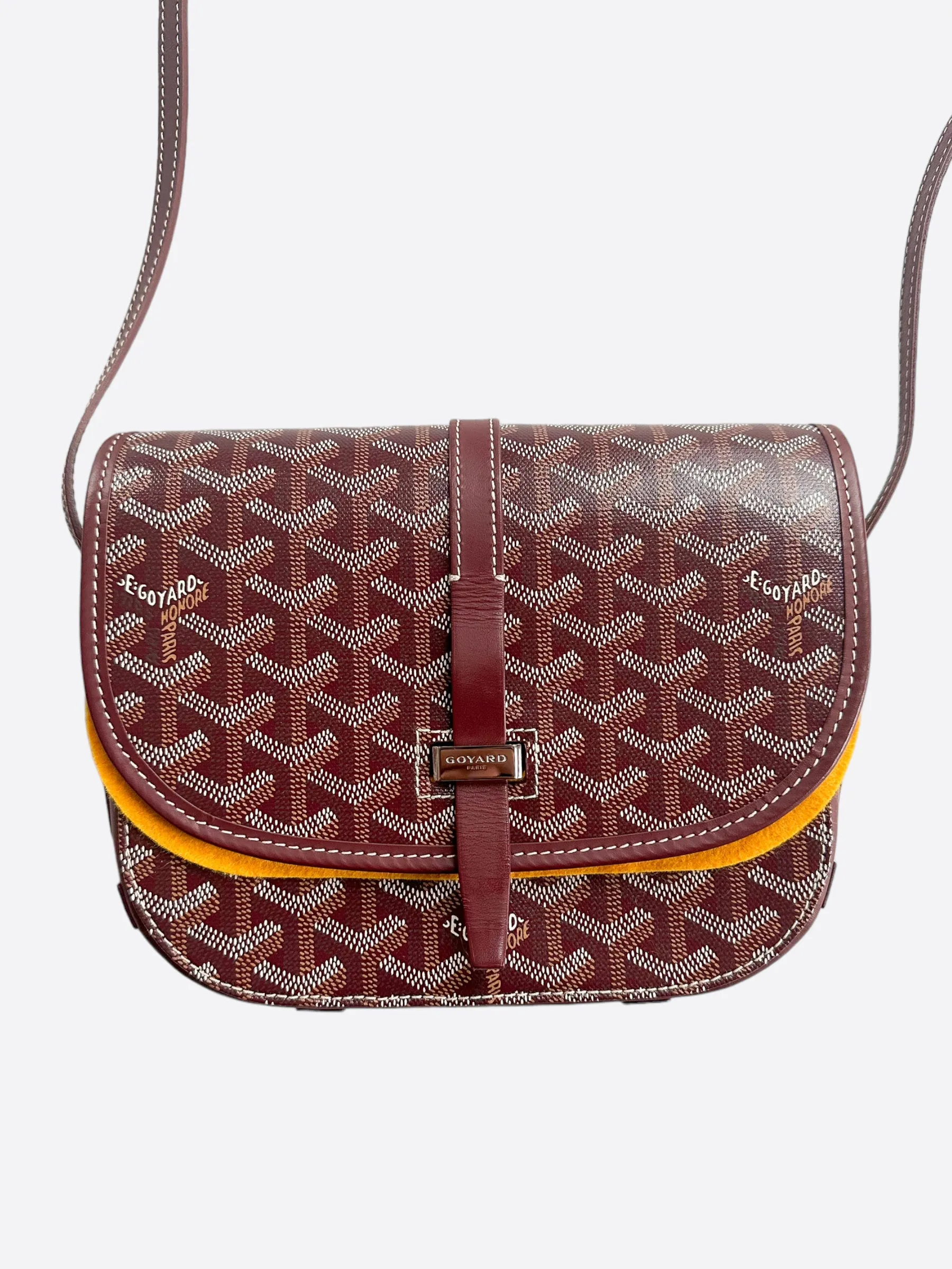 Goyard Burgundy Belvedere Messenger Bag