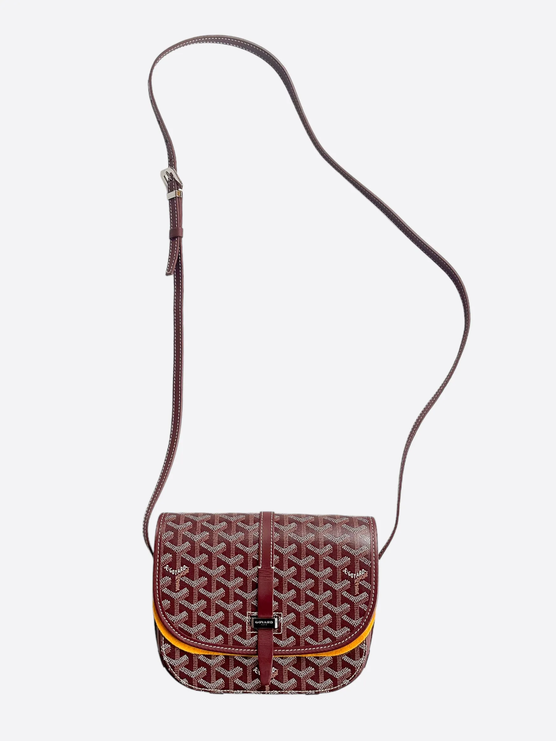 Goyard Burgundy Belvedere Messenger Bag