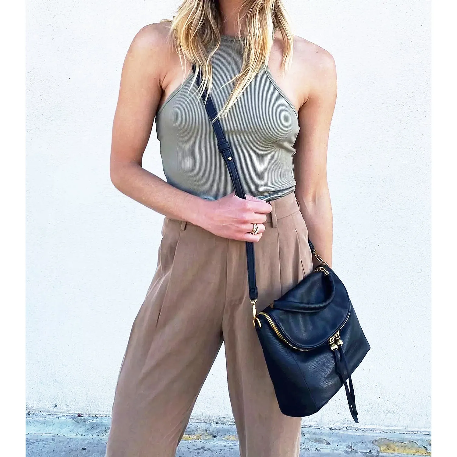 Hobo Fern Satchel Cactus Velvet Hide Leather