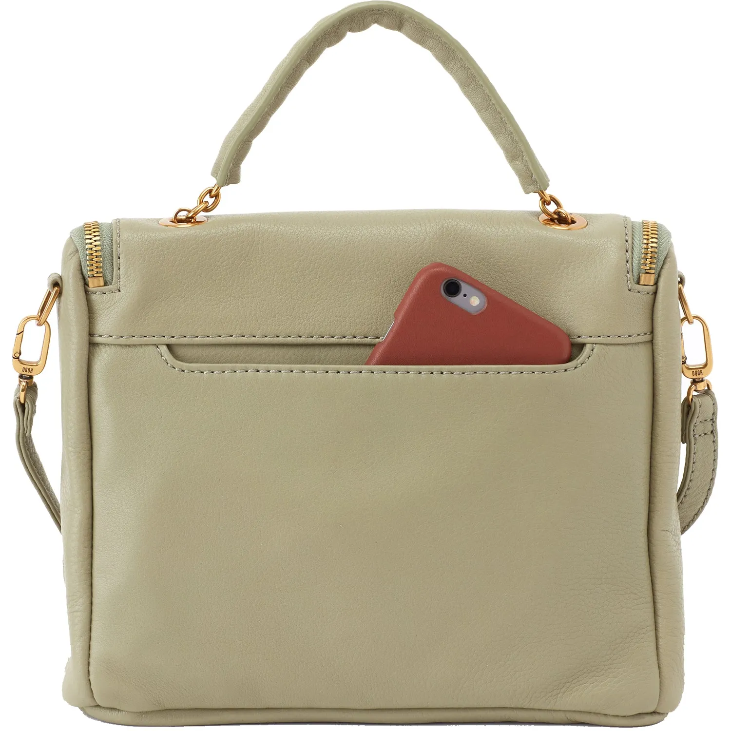 Hobo Fern Satchel Cactus Velvet Hide Leather