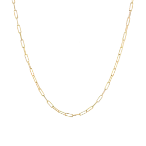 Italian Gold Paperclip Necklace 2.2MM
