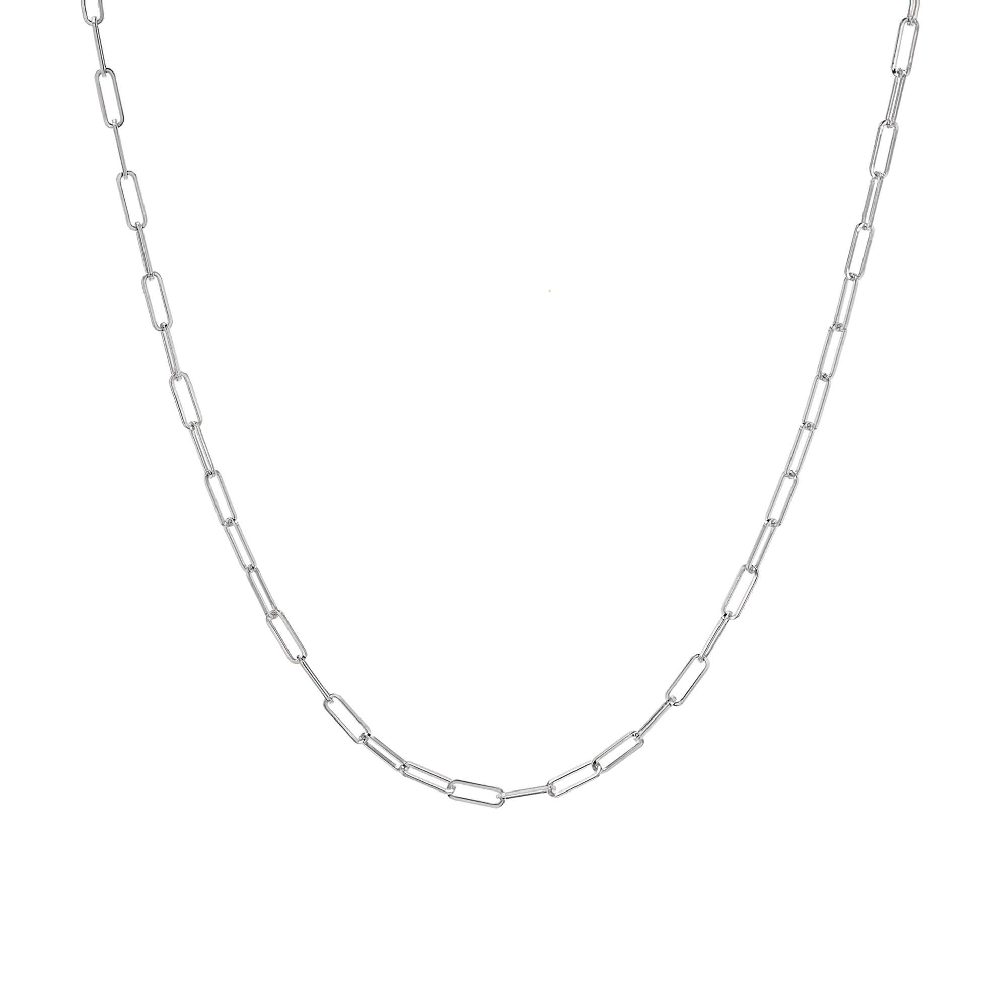 Italian Gold Paperclip Necklace 2.2MM