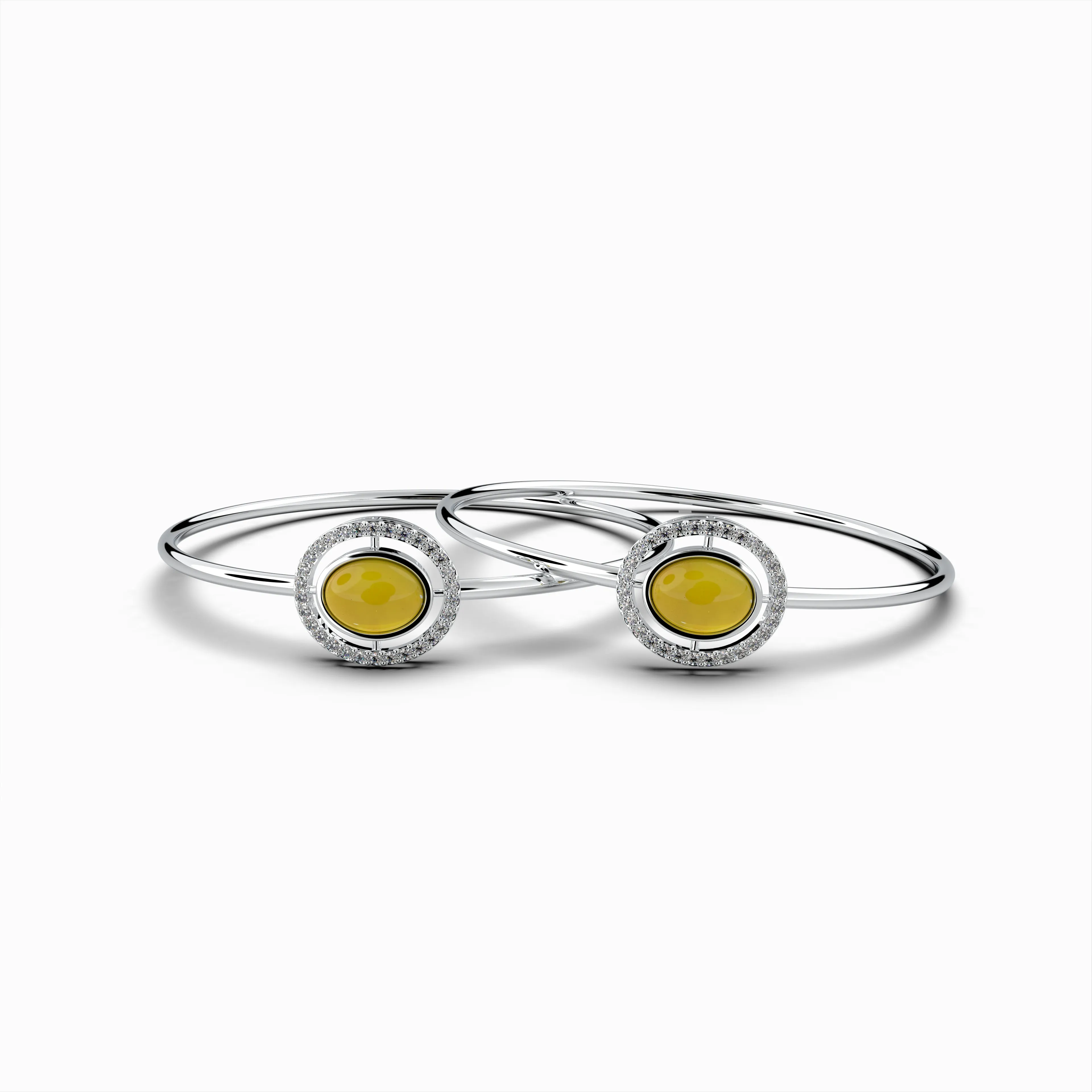 Natural Amber Bangles - Maya