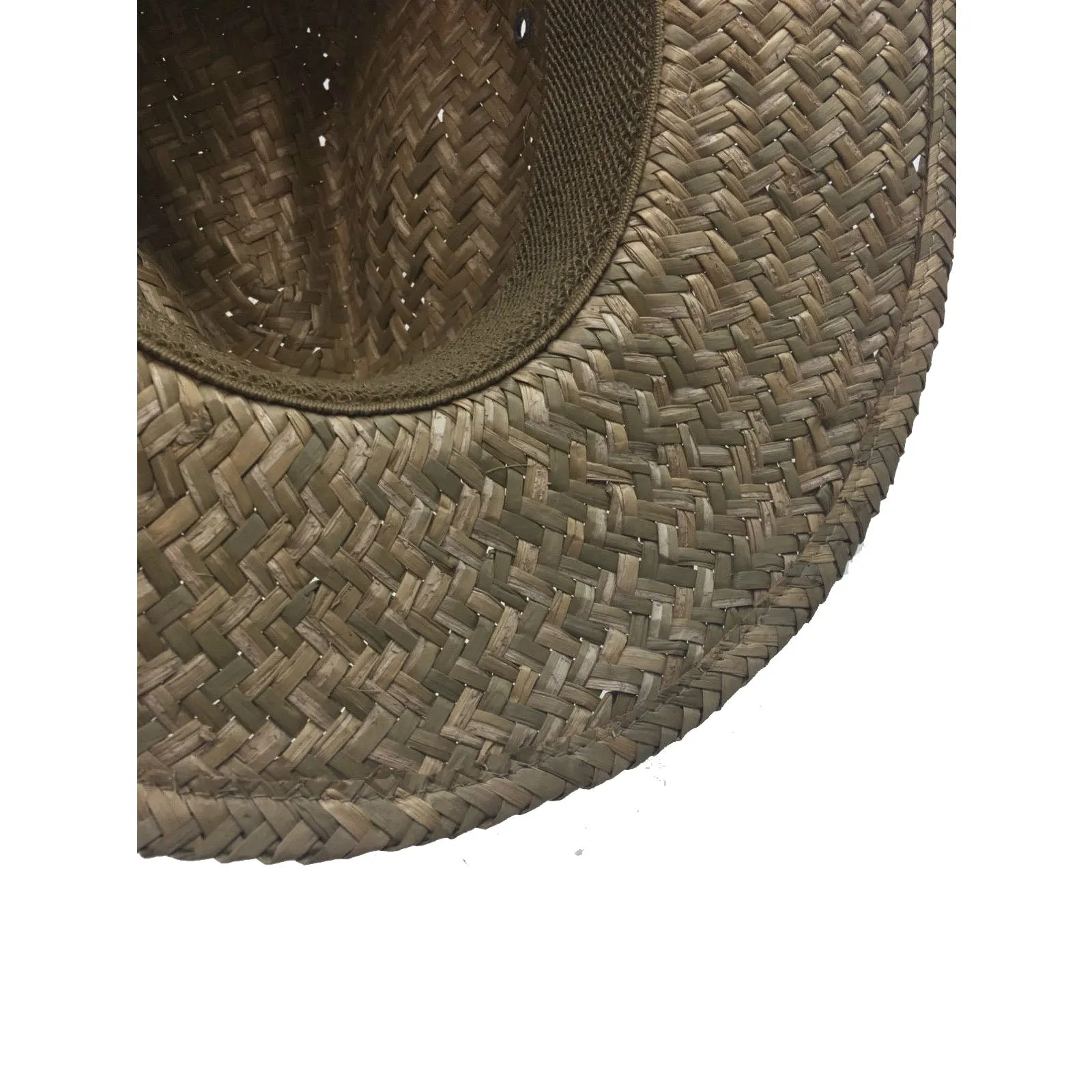 Natural BROAD WEAVE SEAGRASS SAFARI STRAW PANAMA HAT FEDORA Sun Summer Cap 2096