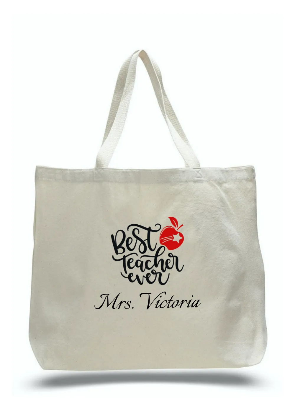 Personalized Teacher Tote Bags, Teachers Gifts, Large Canvas Totes TD102