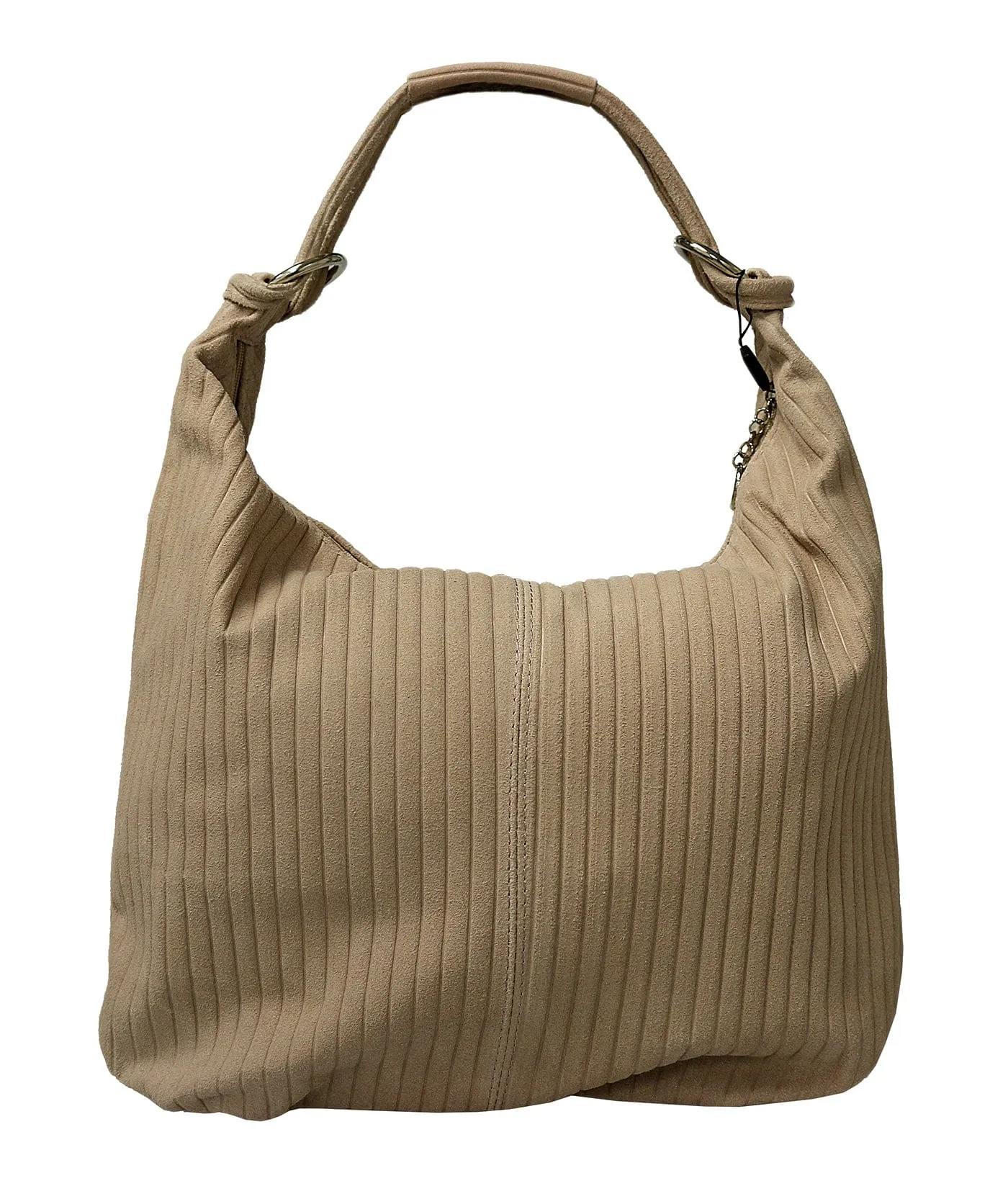 Pierre Cardin Beige Leather Large Hobo Relaxed Suede Shoulder Bag