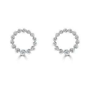 Ribbon Diamond Earrings