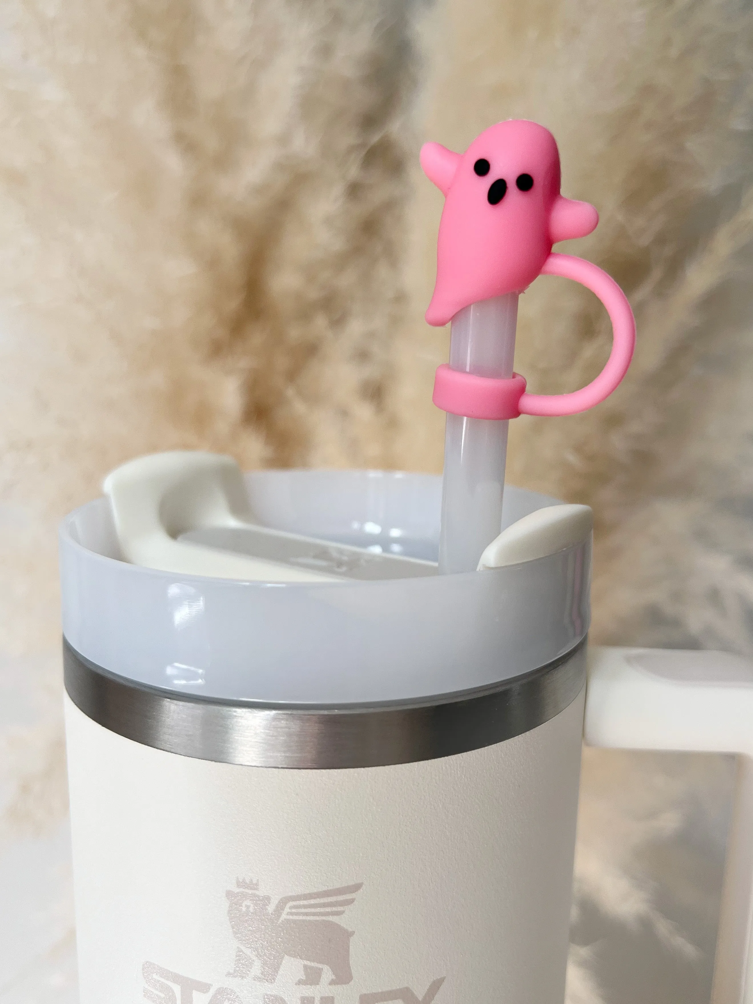 Straw Cover Halloween Ghost