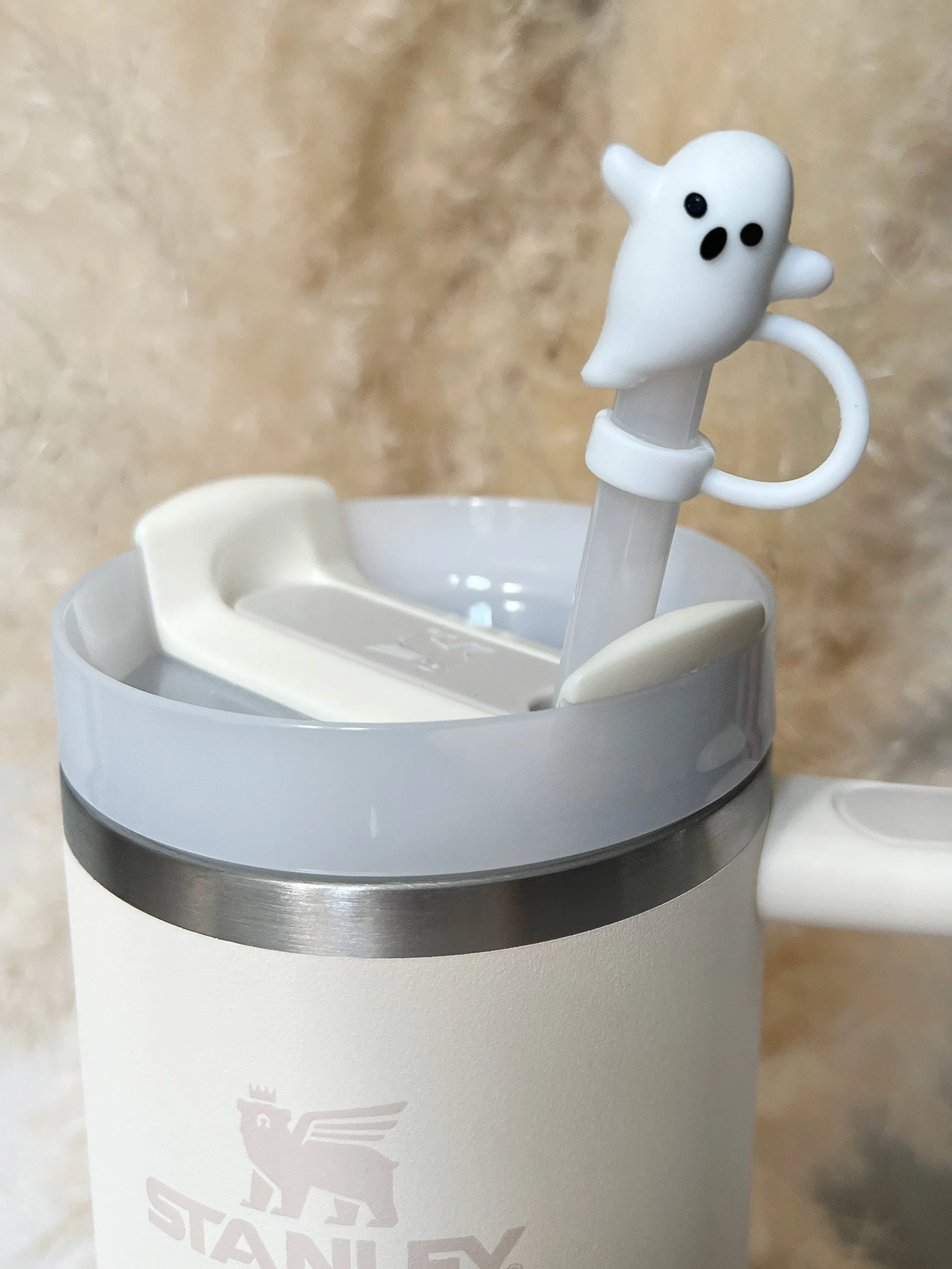 Straw Cover Halloween Ghost