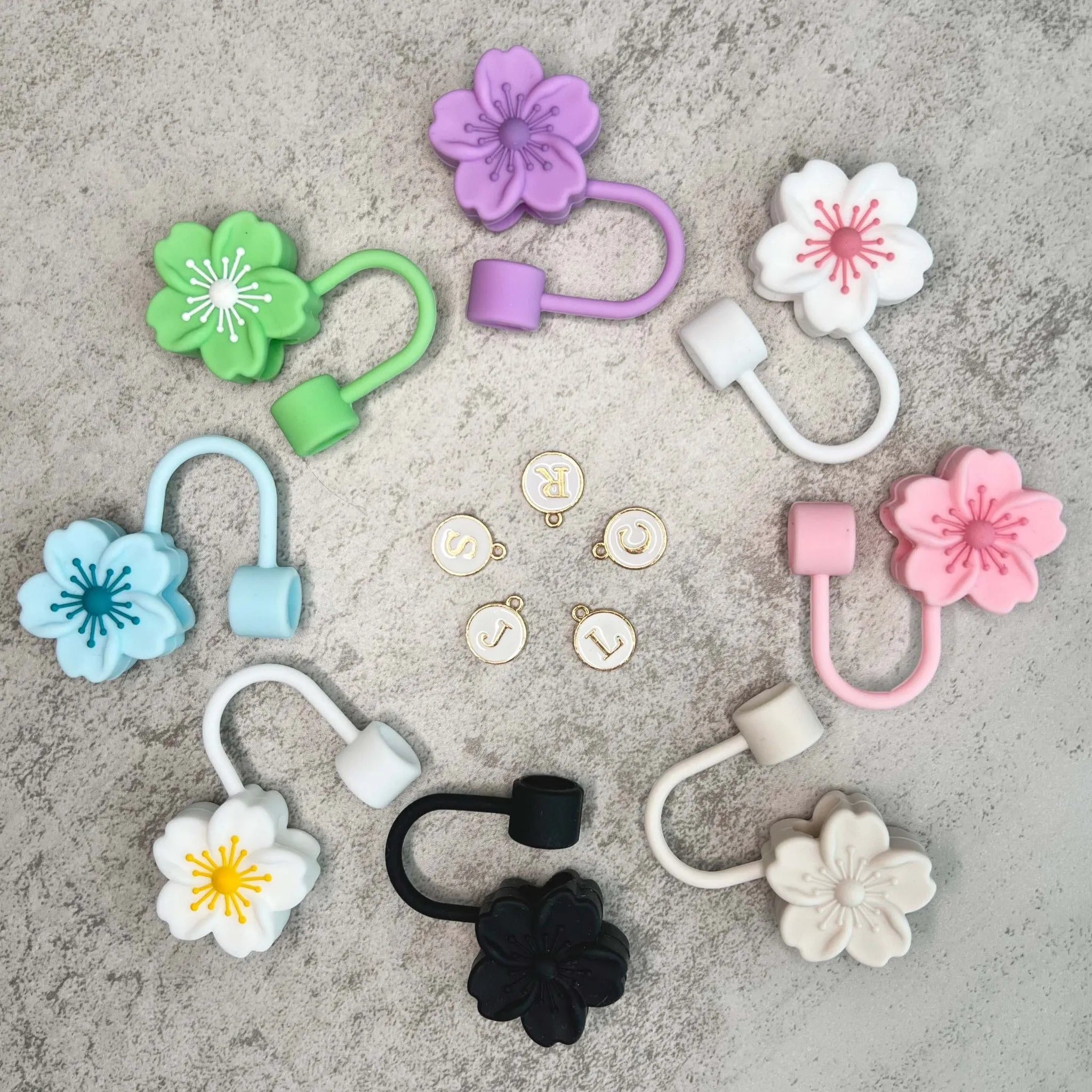 Straw Cover Hawaiian Flower