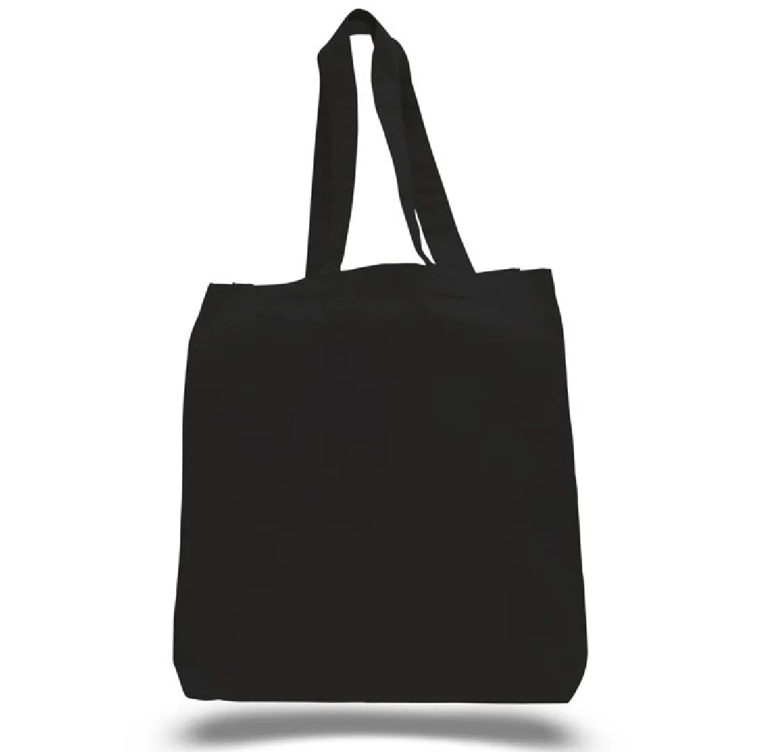 Wholesale Lightweight Plain Cotton Tote Bags with Gusset