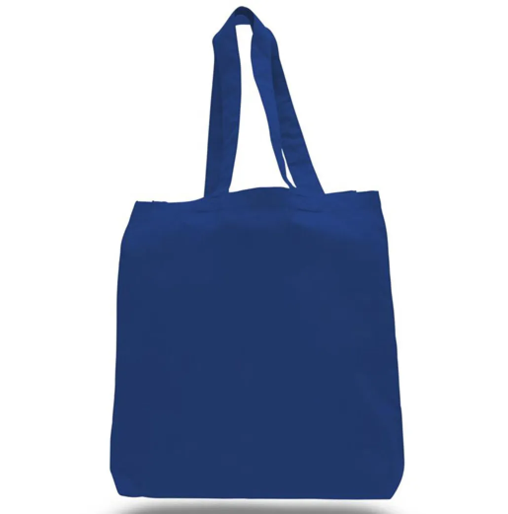 Wholesale Lightweight Plain Cotton Tote Bags with Gusset
