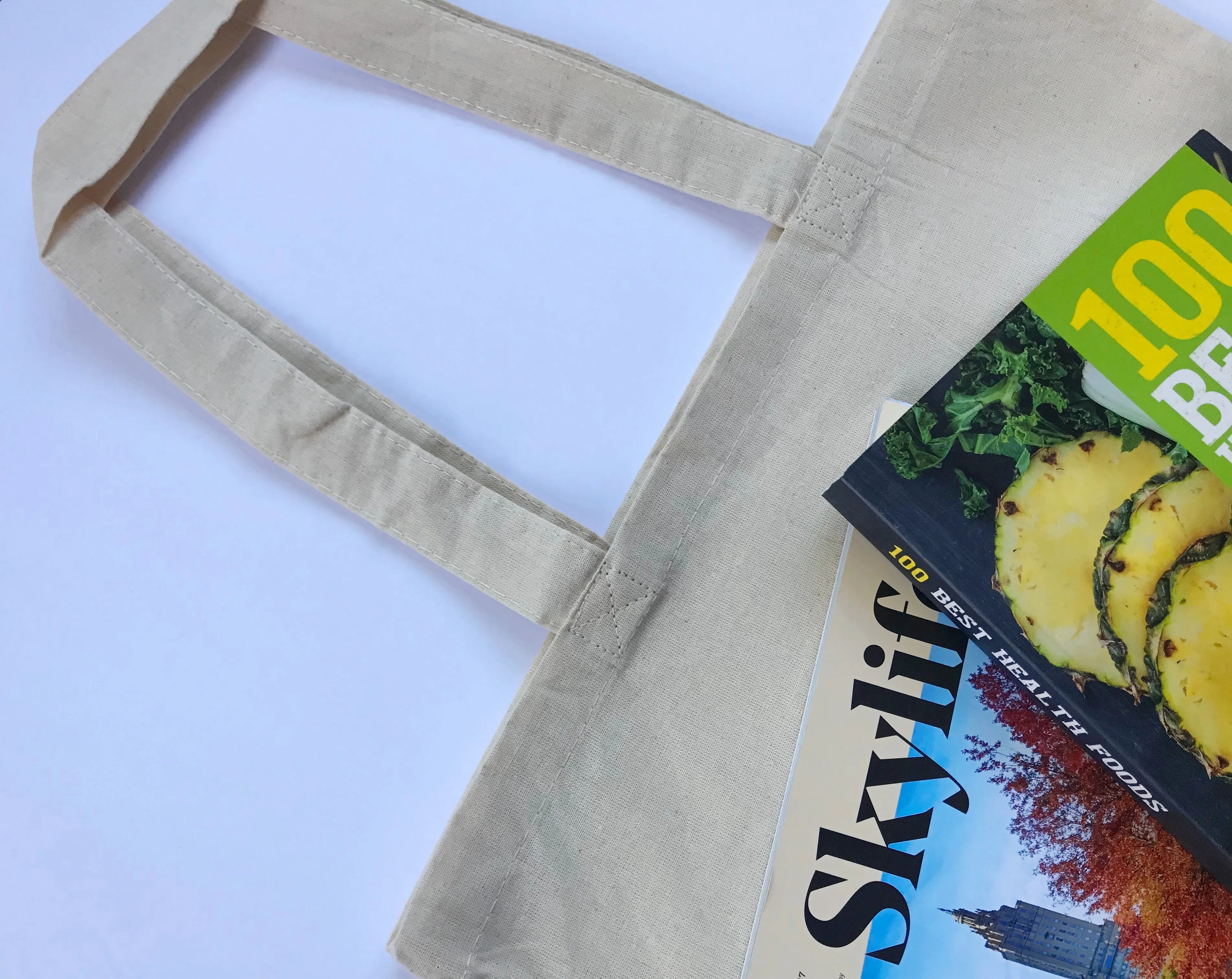 Wholesale Lightweight Plain Cotton Tote Bags with Gusset