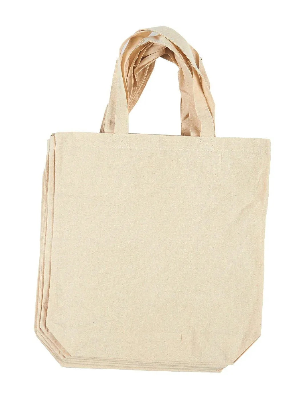 Wholesale Lightweight Plain Cotton Tote Bags with Gusset
