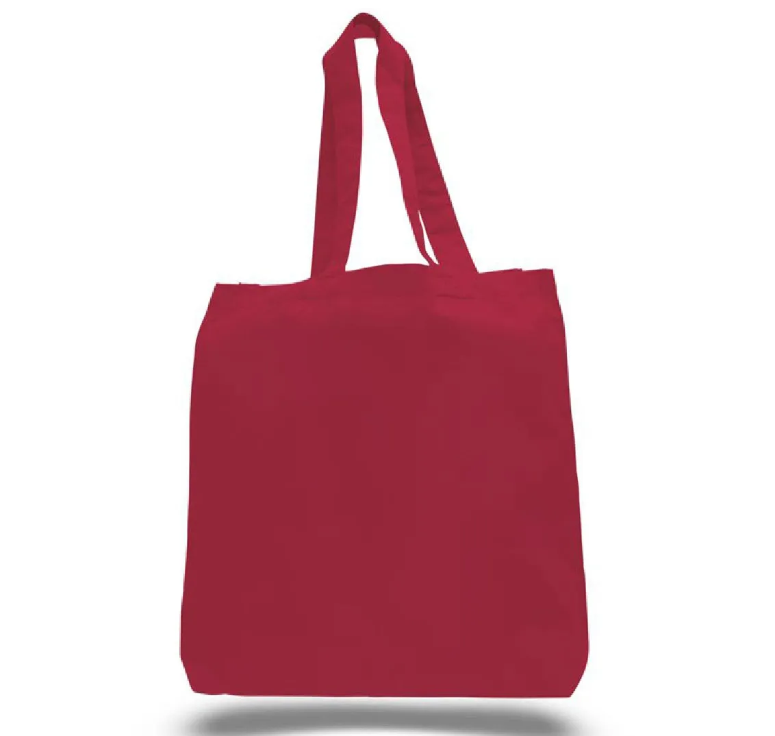 Wholesale Lightweight Plain Cotton Tote Bags with Gusset