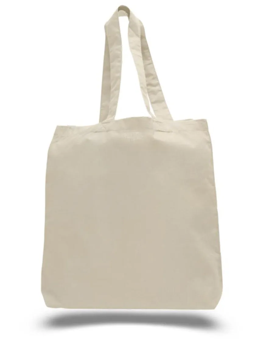 Wholesale Lightweight Plain Cotton Tote Bags with Gusset