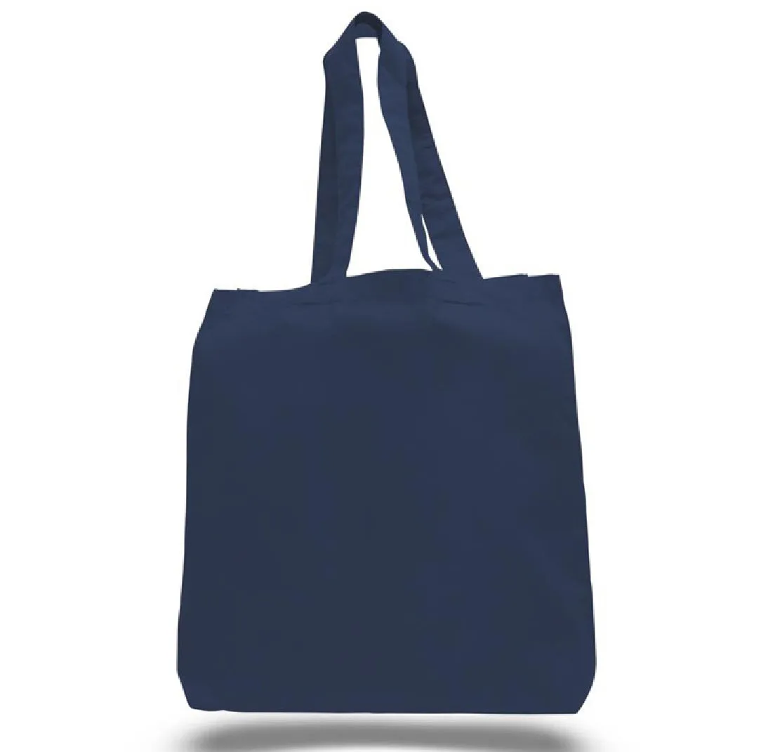 Wholesale Lightweight Plain Cotton Tote Bags with Gusset